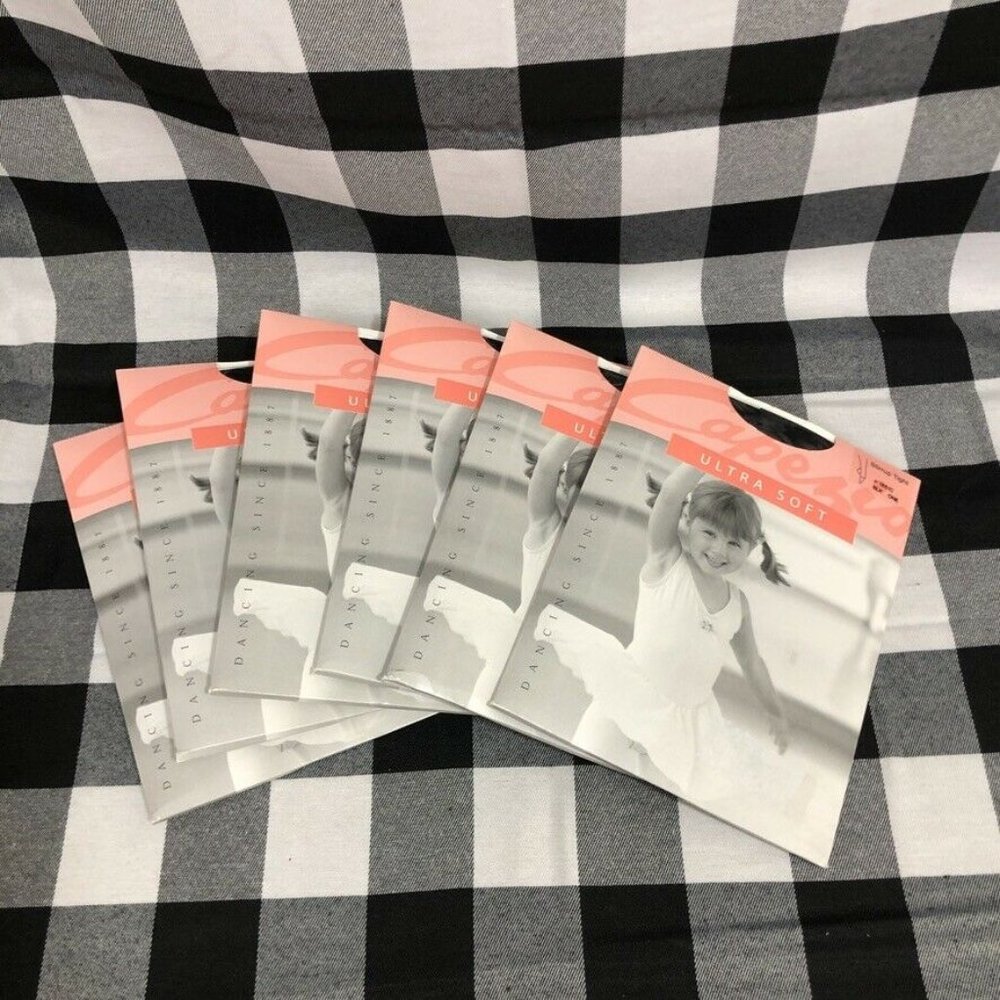 Capezio Ultra Soft Black Girls Tights Dance Ballet - Picture 1 of 5